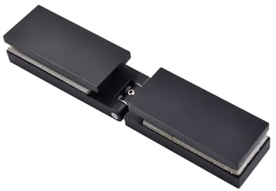 tooloflife Bisagras de puerta de ducha sin marco, bisagras de puerta de ducha de vidrio a vidrio de 180 grados para bisagra de puerta de baño de acero inoxidable de 6-12 mm, negro mate