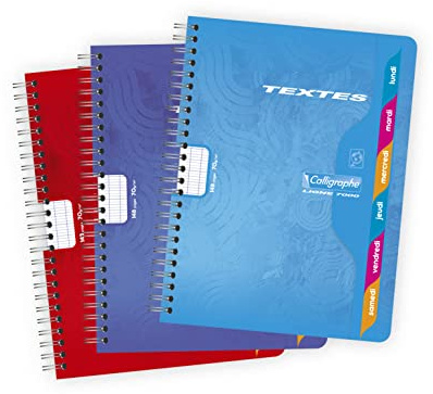 Clairefontaine 1056C - Hausaufgabenheft 74 Blatt, französische Lineatur, 70g, farbig sortiert, 1 Stück