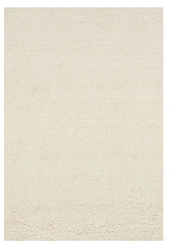 SAFAVIEH Flokati Shag Collection 8' x 10' Ivory FLK150A Handmade Premium Wool 1.5-inch Thick Area Rug