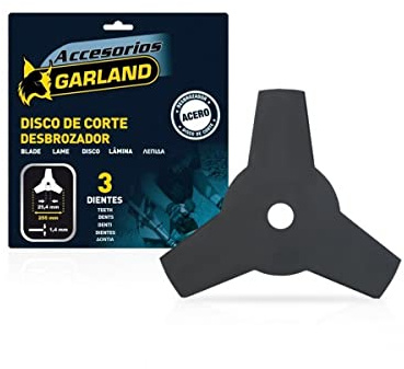 Garland 7100255143 - Disco 3 dientes 255 mm. Ø para Desbrozadora