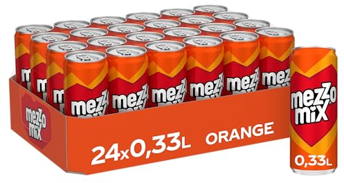Mezzo Mix , Einzigartiges Mischgetränk aus Cola & Orange in stylischen Dosen , 24 x 330ml | Einzigartiges Mischgetränk aus Cola und Orange - prickelnd-erfrischender Softdrink mit unverwechselbarem Geschmack