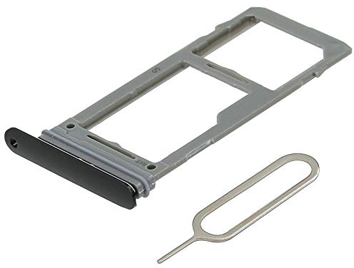 MMOBIEL SIM Card Slot Tray Holder Replacement Compatible with Samsung Galaxy S9 / S9 Plus 2018 - Incl. Rubber Gasket and Sim Pin - Black