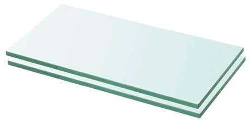 vidaXL Regalböden 2 STK. Glas Transparent 20x30 cm