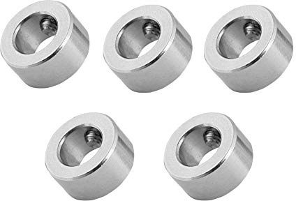 5Pcs Verrouillage à vis sans fin, 8mm Collier de verrouillage d'arbre T8 Vis à plomb Anneau de verrouillage Isolation en acier inoxydable pour imprimante 3D