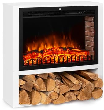KLARSTEIN Mauna Loa - cheminée électrique, convecteur électrique, 1000/2000 W, jusqu'à 40 m², Thermostat 15-30 ° C, Simulation de Flamme, LED dimmable, télécommande, minuterie hebdomadaire, Blanc