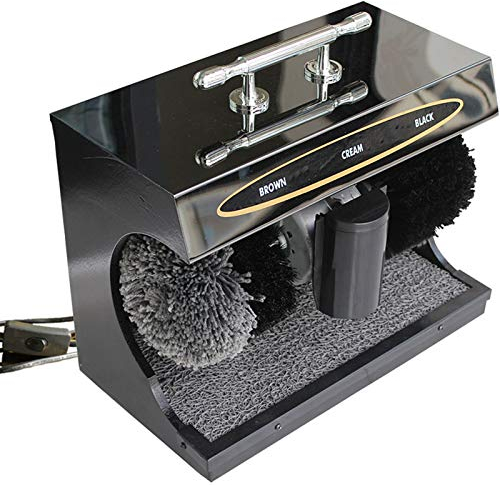 NNHDWS Cireuse De Chaussure Induction Automatique, Entièrement Automatique du Capteur Infrarouge, Hôtel De Commerce en Cuir Cireuse De Chaussure dans Hôtel Hall, 3 Couleurs, 220V 50Hz,Noir
