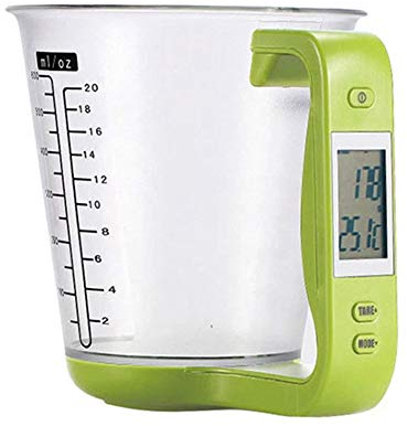 Chiatai Verre doseur électronique de cuisine avec écran LCD Vert