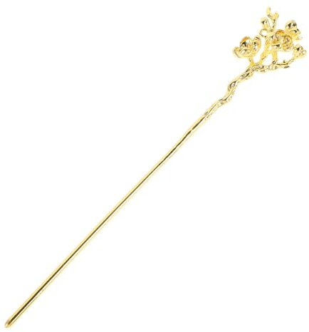 Lurrose Metall Haarnadel Haarnadel Haar Stick Retro Chinesischen Quaste Klassische Feminine Temperament Kimono Haar Zubehör Haar Ornament Goldene Vintage Haar Essstäbchen