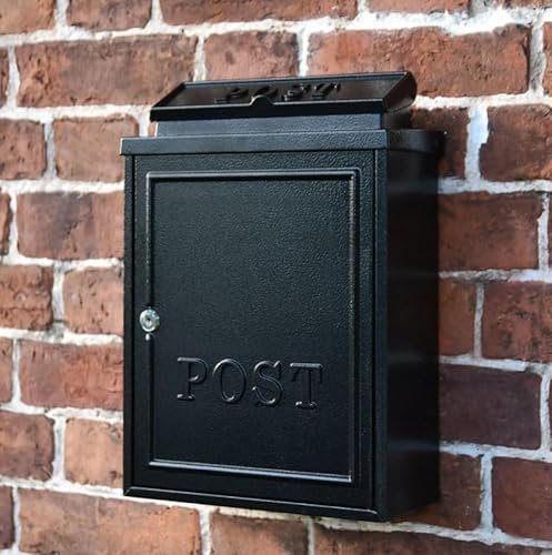 Black 'Oxford' Wall Mounted Post Box