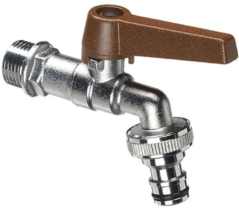 Rubinetto a Sfera per Fontana da Giardino con Leva Colorata Belfer RUB/028 Ruggine