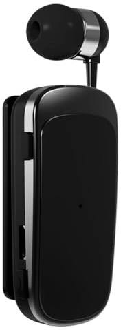 Uposao Oreillette Bluetooth sans Fil 4.1 Écouteurs Intra-Auriculaires Anti-Bruit Rétractable 10m Transmission Écouteur Mono, Connecter 2 Appareils Simultanément pour Conducteur, Vélo, Sport