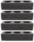 DOITOOL Lot de 4 porte-gobelets en mousse pour camping, bateaux, voiture, caravane, support pour 3 verres, tasses, tasses à café, noir