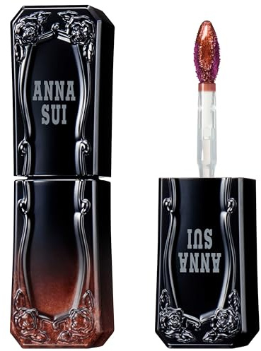 ANNA SUI Tint Rouge, Gloss Liquid Lipstick, Slightly Tinted, Lightweight, Long-Lasting, Pearl, Brown, 500 Spicy Cola, 0.24 oz