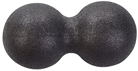 Peanut Massage Balls Massageball Fußmassage Hart Faszienball Klein Massagebälle Handmassage Ball für Fuss Beine Rücken Nacken (24CM * 12CM,schwarz)