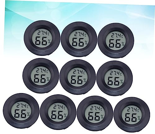 Mipcase 10pièces Thermomètre Hygromètre Numérique Pour Cage à Reptiles Mesure De Température Et Humidité Affichage Degrés Celsius Compact Et Facile à Installer