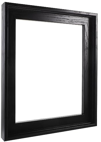 Holibanna Bilderrahmen Wohnkultur Schweberahmen Für 25 X 30 Leinwandgemälde Tiefe Schweberahmen Schwarze Doppelglas-Float- Gepresste Blumenrahmen Für Die Wandmontage Auf Dem Tisch