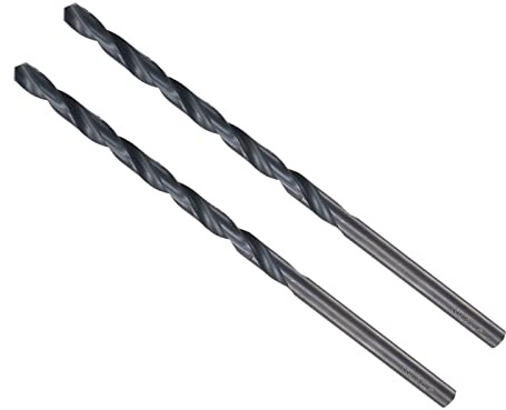 CoCud 2Stk Drehbohrer 5.8mm Bohren Durchmesser Hochleistungsstahl | Schwarzoxid, Extra Lang, Gerade Schaft, Für Edelstahl Legierung Metall
