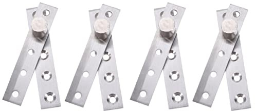 UKCOCO 4 Pezzi 360 cardini del perno della porta cerniera per ante acciaio inox cerniera della porta nascosta Cerniera girevole a 360 gradi Acciaio inossidabile Eccentrico ruotare