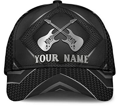 Generic Baseballmütze Personalisierte E-Gitarre Carbon Sonnenblende Mütze Vintage Trucker Baseballcap Unisex Freizeit Basecap Für Reisen, Running, Tennis