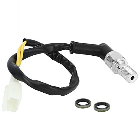 Hydraulischer Bremslichtschalter, M10x1,0, Aluminium und Kunststoff, Hervorragende Bremsleistung, Passend für die Meisten Motorräder (Gebeugter Kopf)