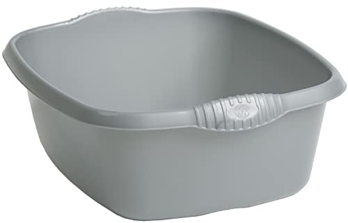 Schüssel quadratisch grau 9L 32x32cm Waschschüssel Kunststoff Spüle Pflege