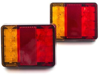 Generisch Bremslicht 2 STÜCKE Rücklicht 12 V/24 V Rücklicht Blinker Für Signalanzeige Bremsleuchte Hinten Bremslicht Für Lkw-anhänger Rücklichtbirne(12V)