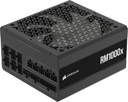CORSAIR RM1000x Fully Modular Low-Noise ATX Power Supply – ATX 3.1 | Native 12V-2x6 Connector, Fully Modular, Low-Noise, Cybenetics Gold, NA