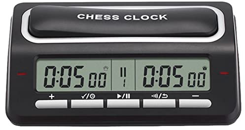 JTQYFI Schachuhren Beruf Tragbares Digitales Schachbrett Wettbewerb Count Up Count Down Schachspiele Elektronischer Alarm Timer