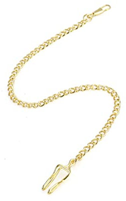 COSMEVIVI Klassische Goldene Taschenuhr-Kette Mit Stabiler Karabinerbefestigung Für Taschenuhren Und Schlüsselanhänger Schwerer Und Langlebiger Glänzende Oberfläche Ergänzung Für