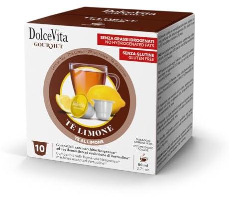 60 Capsule Tè Al Limone NATURALE DOLCE VITA Compatibili con macchine Nespresso Thè