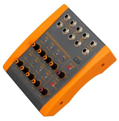 DJ Controllers, Mini Audio Mixer TRS Input Output Sound Board Console Portable Sound Mixer Keyboards Mixer for Small Clubs Studio Recording Bars