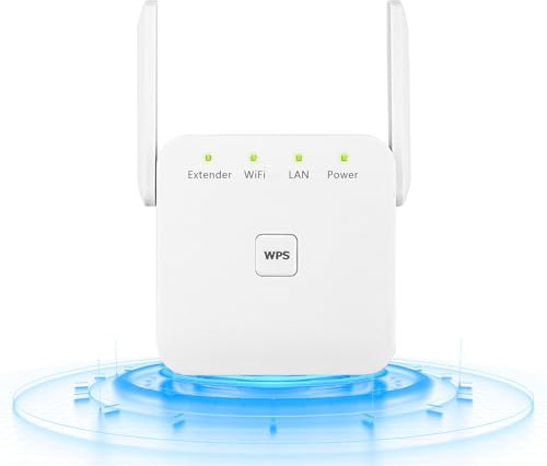 LuLuanping QJZ-01 Ripetitore WLAN, Ripetitore WiFi con Modalità AP/Router/Punto di Accesso, 4 Antenne, Amplificatore di Segnale Wi-Fi con Porta LAN, Canale Band 2,4 GHz, Bianco