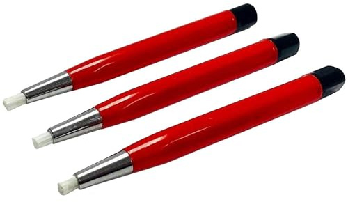 TAURISH Fiberglass Scratch Brush Pen 3 Pack Jewelry Watch Coin Cleaning Electronic Applications Rust and Corrosion Removal