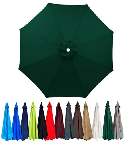 Generico Telo di Ricambio per ombrellone a sbalzo da 2,0/2,3/2,5/2,7 m/3,0 m con 6/8 Stecche, per Cortile, Giardino, Spiaggia