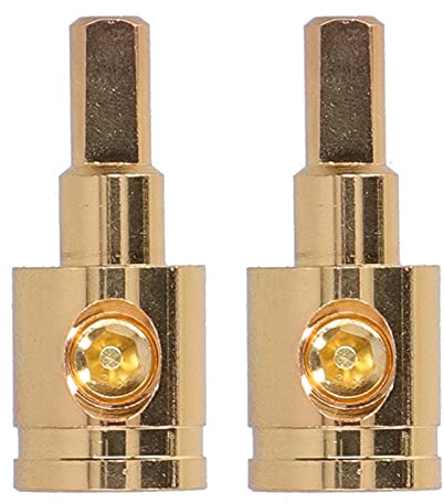 HEEPDD 0GA Wire Reducer Terminal Connector Pure Copper Gold-Plated for Car Audio Amplifier Modification, 2pcs, Excellent for Battery Applications