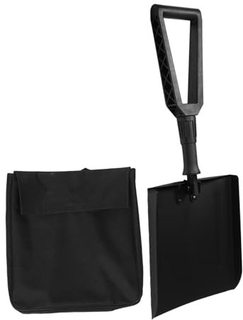 Mikinona Pala de Nieve Plegable con Mango de Hierro Herramienta Portátil para Remoción de Nieve para Emergencias y Camping Diseño y Duradero