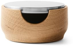 Crushgrind Champagne Küchenreibe aus Holz & Edelstahl | Design Käsereibe aus hochwertigen, nachhaltigen Materialien | Parmesamreibe mit Behälter | Reibe mit geätzte Stahloberfläche | 10 x 5,3 cm | Käse- und Parmesanreibe aus Holz & Edelstahl mit geätzter Stahloberfläche
