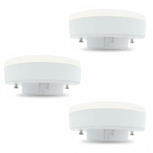 Area Illumina Kit 3 Lampadine LED GX53, 12W, Luce Naturale 4000K, 850 Lumen, Dimmerabile, 74x28mm