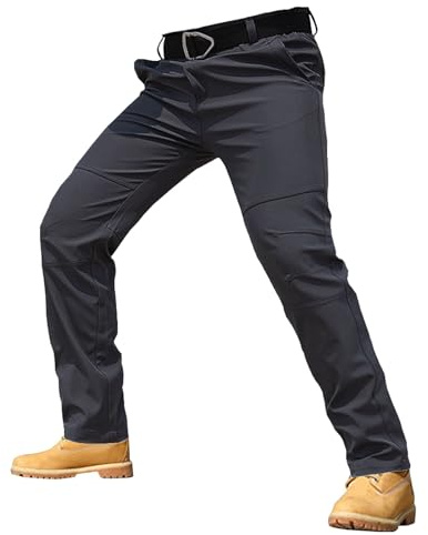 Generiska cargobyxor herr 3XL stretch: Utomhusbyxor lätta vandringsbyxor tunna taktiska byxor C fältbyxor nötningsbeständiga vandringsbyxor enfärgade klätterbyxor klassiska bekväma raka byxor, svart
