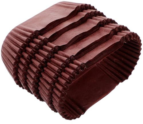 ULTECHNOVO Moldes Ovalados de Papel para Hornear Pan 1000 Unidades, Tamaño Mediano 9 Cm, Color Café, Revestimientos Desechables para Muffins y Pasteles, Utensilios para Repostería en Casa