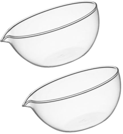 OSALADI Lot de 2 Bols à Verser en Verre Transparent 200 Ml, Mini Saladier Ménage pour Préparation et Service, Bol à Légumes et Fruits, Usage la Cuisine, Micro-ondes Compatible, Ensemble
