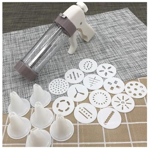 1pc-Cake Cream Decorating Gun Set Cookie Biscuit Pastry Syringe Stainless Steel Nozzle Squeezer Extruder Baking Tools