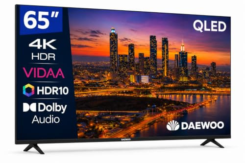 Daewoo 65VB56QV Smart TV 65 Pulgadas QLED 4K UHD, HDR10, Dolby Audio, Bluetooth, HDMI 2.1, Diseño Sin Marcos (Frameless), Gama 2026