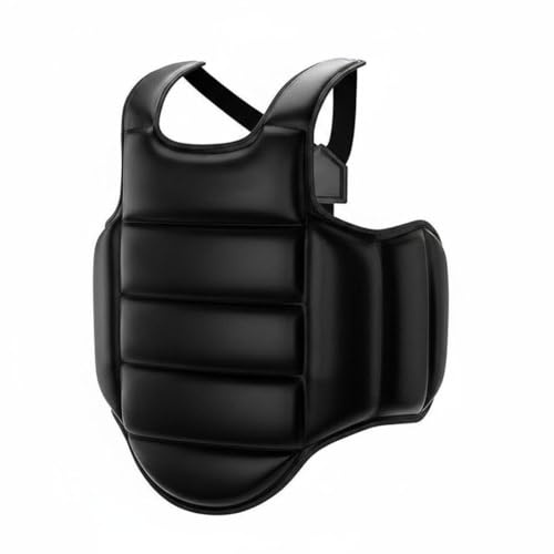FytStycale Corazza Taekwondo Pettorina Prottetore Torace Imbottita Poliestere Design Doppio Lato Confortevole Adatta per Bambini Adulti Allenamento Combattimento Pratica , Bianco E Nero , L