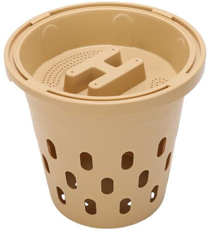 Bewinner Composteur enterré pour Parterres de Jardin, Bac à Compost de Ferme Extérieur avec Ventilation à 360°, Bac de Lombricompostage Portable pour Débutants, Recycleur de Déchets de Cuisine