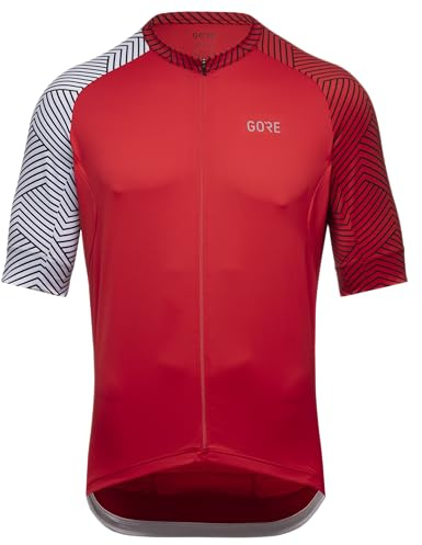 GOREWEAR Herr C5 Jersey, Röd/Vit, M