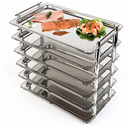 APS 11300 GN 1/1 System-Tablett, 53 x 32,5cm, Nutzhöhe 4cm, 18/10 Edelstahl, fest verschraubte, verchromte Griffe, inkl. Distanzstücke, -PROFI-LINE-