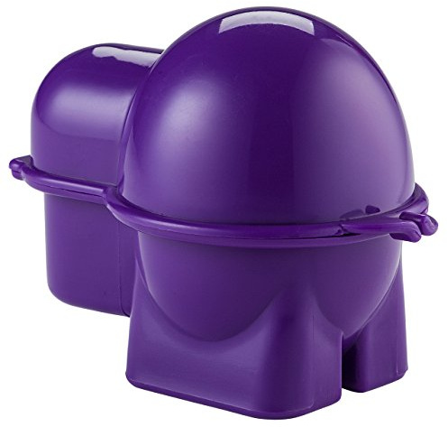 Hutzler Egg To-Go Container with Salt Shaker, Purple