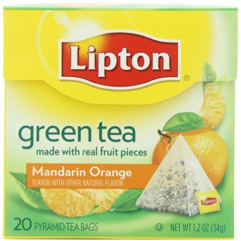 Lipton thé vert, orange, de mandarine pyramid tea bags 20 (count boxes lot de 6)-comte: 6