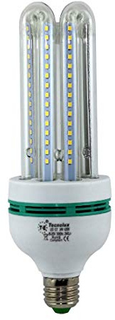TECNOLUX EURO BOMBILLA LED 4U TUBO E27 24W (6500K)
